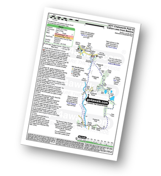 Walk route map with easy-to-follow route instructions for walk d211 Chatsworth Park from Baslow pdf