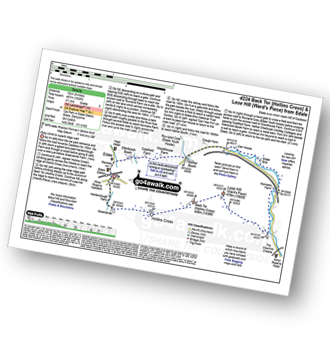 Map with easy-to-follow route details for walk d224 Lose Hill from Edale pdf