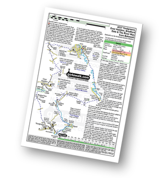 Walk route map with easy-to-follow route instructions for walk d237 Youlgreave, Over Haddon, Bradford Dale and The River Wye from Bakewell pdf