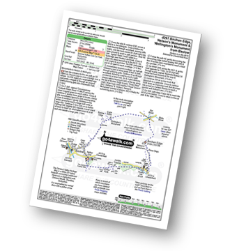 Walk route map with easy-to-follow route instructions for walk d297 Birchen Edge, Nelson's Monument and Wellington's Monument from Baslow pdf