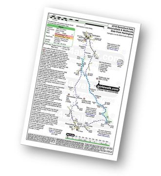 Walk route map with easy-to-follow route instructions for walk d318 Beresford Dale, Alstonefield and Wolfescote Dale from Hartington pdf