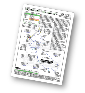 Walk route map with easy-to-follow route instructions for walk de145 Kitty Tor and Sourton Tor from Sourton pdf