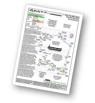 Map with easy-to-follow route details for walk dn131 The Offa's Dyke Path from Glan Llyn pdf