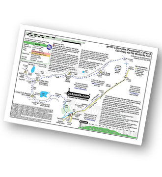 Walk route map with easy-to-follow route instructions for walk gw103 Cadair Idris (Penygadair), Cyfrwy and Gau Graig via The Minffordd Path pdf