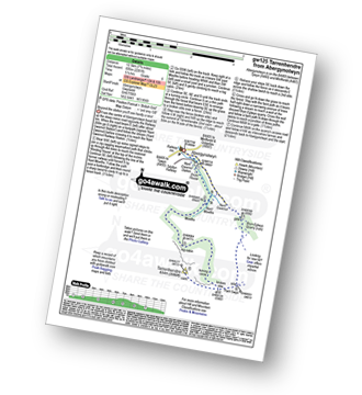 Map with easy-to-follow route details for walk gw125 Tarrenhendre from Abergynolwyn pdf