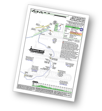 Walk route map with easy-to-follow route instructions for walk gw133 Arenig Fawr (Moel Yr Eglwys), Moel Llyfnant and Gallt yDaren via the NW Ridge  from Pont Rhyd-y-Fen pdf