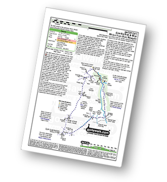 Map with easy-to-follow route details for walk gw139 Gyrn (Llanllechid) and Moel Wnion from Bont Newydd pdf