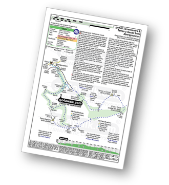 Walk route map with easy-to-follow route instructions for walk gw148 Tarrenhendre and Tarren y Gesail from Abergynolwyn pdf