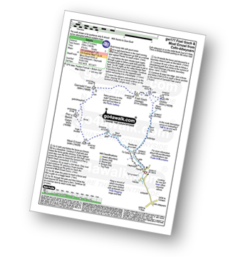 Walk route map with easy-to-follow route instructions for walk gw177 Foel Goch (Arenigs) and Moel Emoel from Cefn-ddwysarn pdf