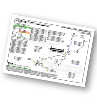 Walk route map with easy-to-follow route instructions for walk gw210 Y Lon Goed and Maes Gwn from Chwilog pdf