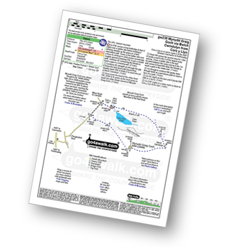 Walk route map with easy-to-follow route instructions for walk gw238 Mynydd Graig Goch via Bwlch Cwmdulyn from Cors y Llyn pdf