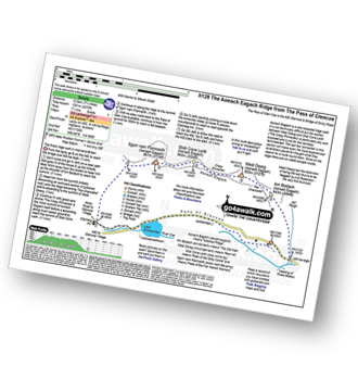 Walk route map with easy-to-follow route instructions for walk h128 Aonach Eagach from The Pass of Glencoe pdf