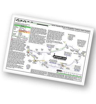 Walk route map with easy-to-follow route instructions for walk ha141 Cheriton Wood and Bramdean Common from Cheriton pdf