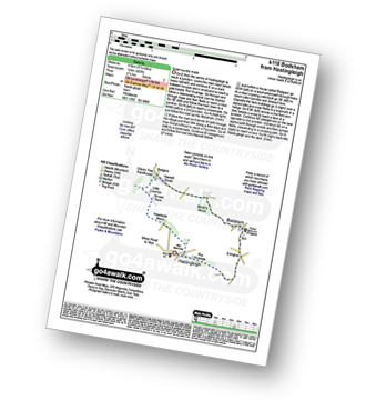 Walk route map with easy-to-follow route instructions for walk k118 Bodsham from Hastingleigh pdf