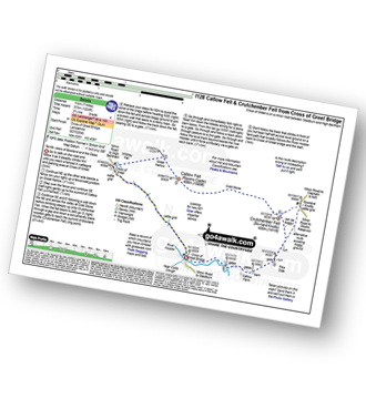 Map with easy-to-follow route details for walk l128 Catlow Fell and Crutchenber Fell (Bowland Knotts) from Cross of Greet Bridge pdf