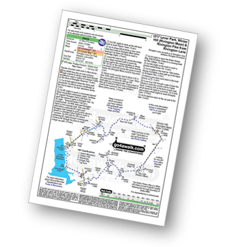 Walk route map with easy-to-follow route instructions for walk l217 Lever Park, Winter Hill (Rivington Moor) and Rivington Pike from Rivington Lane pdf