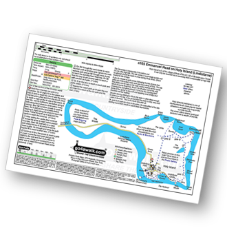 Walk route map with easy-to-follow route instructions for walk n103 Emmanuel Head on Holy Island (Lindisfarne) pdf