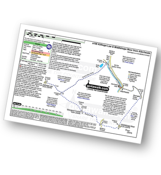 Map with easy-to-follow route details for walk n106 Killhope Law and Middlehope Moor from Allenheads pdf