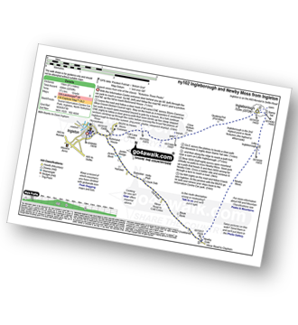 Map with easy-to-follow route details for walk ny102 Ingleborough and Newby Moss from Ingleton pdf