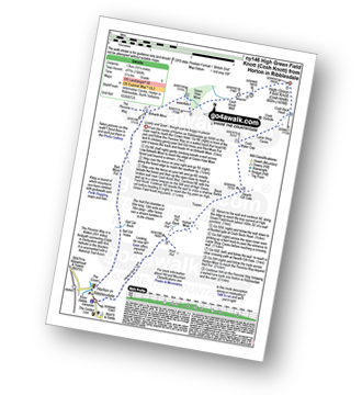 Map with easy-to-follow route details for walk ny146 High Green Field Knott (Cosh Knott) from Horton in Ribblesdale pdf