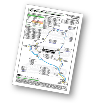 Map with easy-to-follow route details for walk ny273 Cockbur Ford, Hebden and The River Wharfe from Grassington pdf