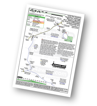 Map with easy-to-follow route details for walk ny333 The Yorkshire Three Peaks Challenge as a 3 day walk - Day 3 from Horton in Ribblesdale pdf