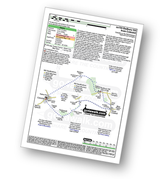 Map with easy-to-follow route details for walk ox104 Badbury Hill from Coleshill pdf