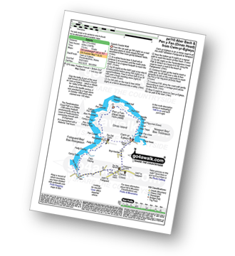 Walk route map with easy-to-follow route instructions for walk pe110 Aber Bach and Pen y Fan (Dinas Head) from Cwm-yr-Eglwys pdf