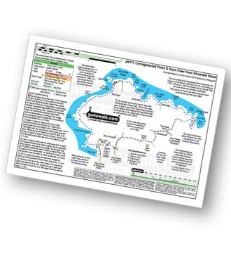 Walk route map with easy-to-follow route instructions for walk pe117 Carregwastad Point and Garn Fawr from Strumble Head pdf