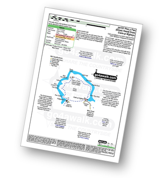 Walk route map with easy-to-follow route instructions for walk pe121 Pen y Fan (Dinas Head) from Cwm-yr-Eglwys pdf