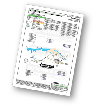 Map with easy-to-follow route details for walk pe128 Aber Rhigian from Newport pdf