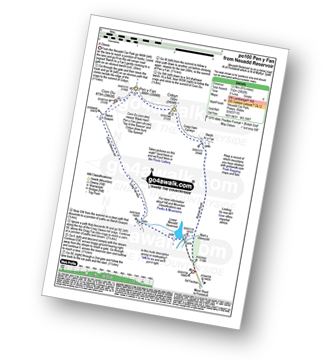 Walk route map with easy-to-follow route instructions for walk po100 Pen y Fan from Lower Neuadd Reservoir pdf