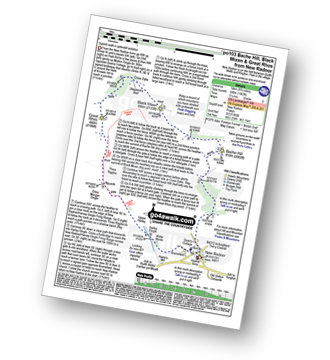 Walk route map with easy-to-follow route instructions for walk po103 Bache Hill, Black Mixen and Great Rhos from New Radnor pdf