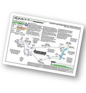 Walk route map with easy-to-follow route instructions for walk po126 Allt Lwyd and Waun Rydd from Talybont Reservoir pdf