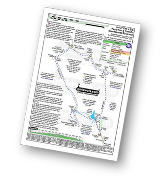 Walk route map with easy-to-follow route instructions for walk po127 Fan y Big, Cribyn, Pen y Fan and Corn Du from Lower Neuadd Reservoir pdf