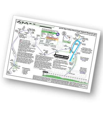 Walk route map with easy-to-follow route instructions for walk po147 The Glen Collwn Round from Talybont Reservoir pdf