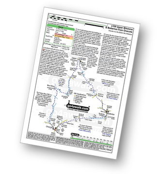 Map with easy-to-follow route details for walk s108 Butterton and Upper Elkstone from Onecote pdf