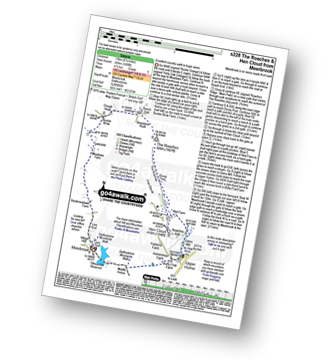 Map with easy-to-follow route details for walk s228 The Roaches and Hen Cloud from Meerbrook pdf