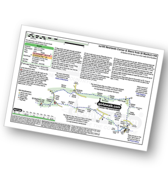 Walk route map with easy-to-follow route instructions for walk su105 Newlands Corner and Shere from St Martha's Hill pdf