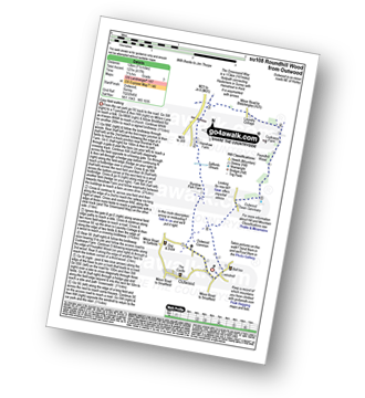 Walk route map with easy-to-follow route instructions for walk su108 Roundhill Wood from Outwood pdf