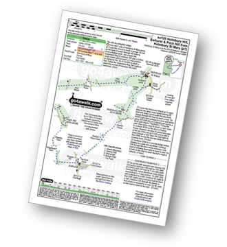 Walk route map with easy-to-follow route instructions for walk su120 Holmbury Hill, Pitch Hill and Ewhurst from Holmbury St Mary pdf