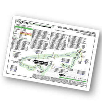 Walk route map with easy-to-follow route instructions for walk su129 Holmbury Hill and Pitch Hill from Holmbury St Mary pdf