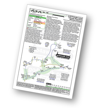 Walk route map with easy-to-follow route instructions for walk su130 Polesden Lacey and Dunley Wood from Ranmore Common pdf