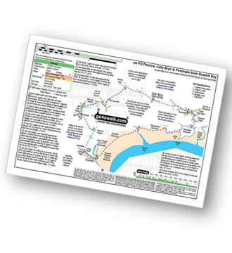 Walk route map with easy-to-follow route instructions for walk sw112 Penrice, Cefn Bryn and Penmaen from Oxwich Bay pdf