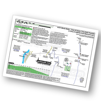 Walk route map with easy-to-follow route instructions for walk ve101 Monte Baldo - Cime di Ventrar, Cime Delle Pozette and Cime di Valdritta from Malcesine pdf