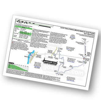 Walk route map with easy-to-follow route instructions for walk ve147 Cime di Ventrar (Monte Baldo) and Col di Piombi from Malcesine pdf