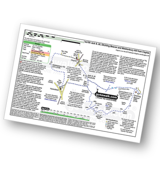 Walk route map with easy-to-follow route instructions for walk ws100 Ditchling Beacon and Wolstonbury Hill from Clayton pdf