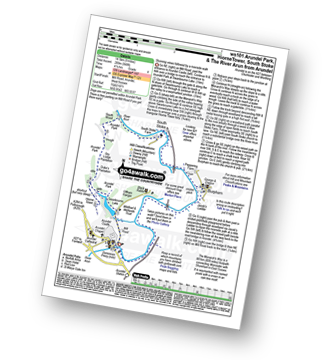 Map with easy-to-follow route details for walk ws101 Arundel Park and South Stoke from Arundel pdf