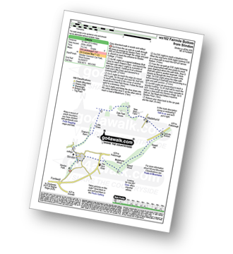 Map with easy-to-follow route details for walk ws102 Fairmile Bottom from Slindon pdf