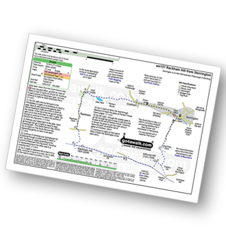 Walk route map with easy-to-follow route instructions for walk ws157 Rackham Hill from Storrington pdf